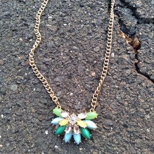 Colorful chunky bold statement necklace